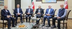 دیدار وزیر امور خارجه به همراه وزرای امور خارجه سابق جمهوری اسلامی ایران با دکتر علی اکبر ولایتی